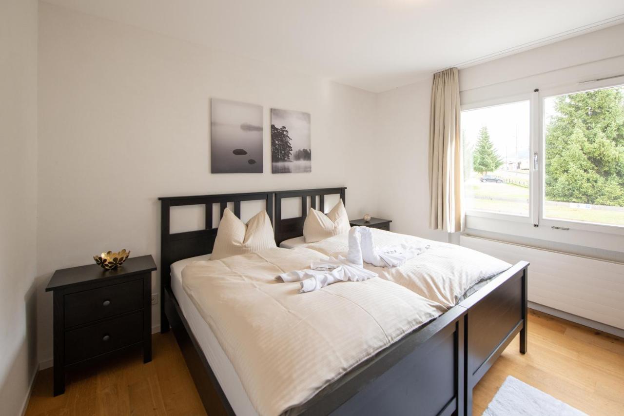 Agrimonia - 5,5-Zi Duplex Wohnung Bis 9 Personen Mit Eigenem Garten Давос Екстериор снимка